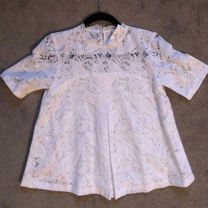 Loft White Lace Blouse
